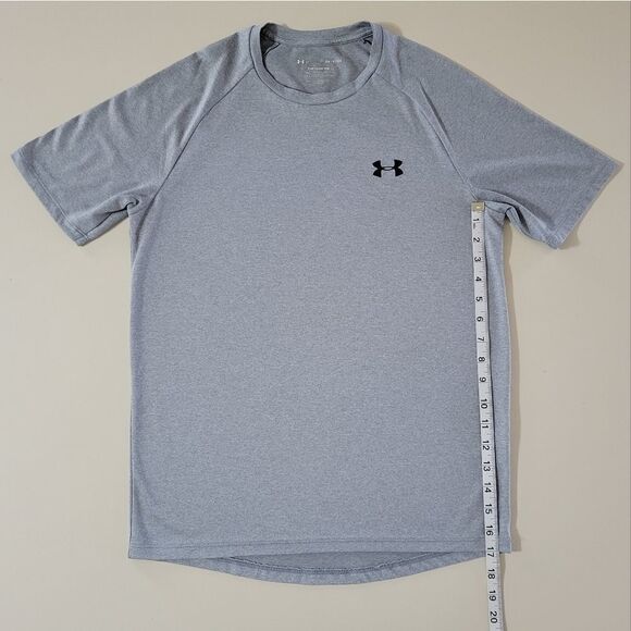 Under Armour Men's Heather Gray Short Sleeve Tech Tee - Picture 9 of 13